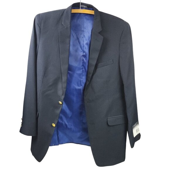 Nautica Mens 2-Button Blazer 20R Dark Blue Regular Fit Polyester & Rayon NWT - Picture 10 of 12